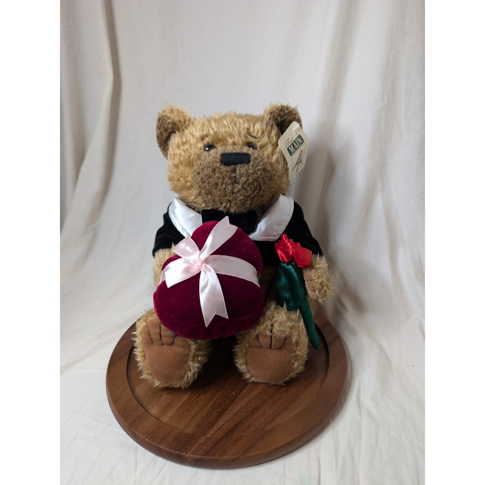 First And Main 'Romeo' Plush Bear‎ With Rose And Tux And Gift Valentine